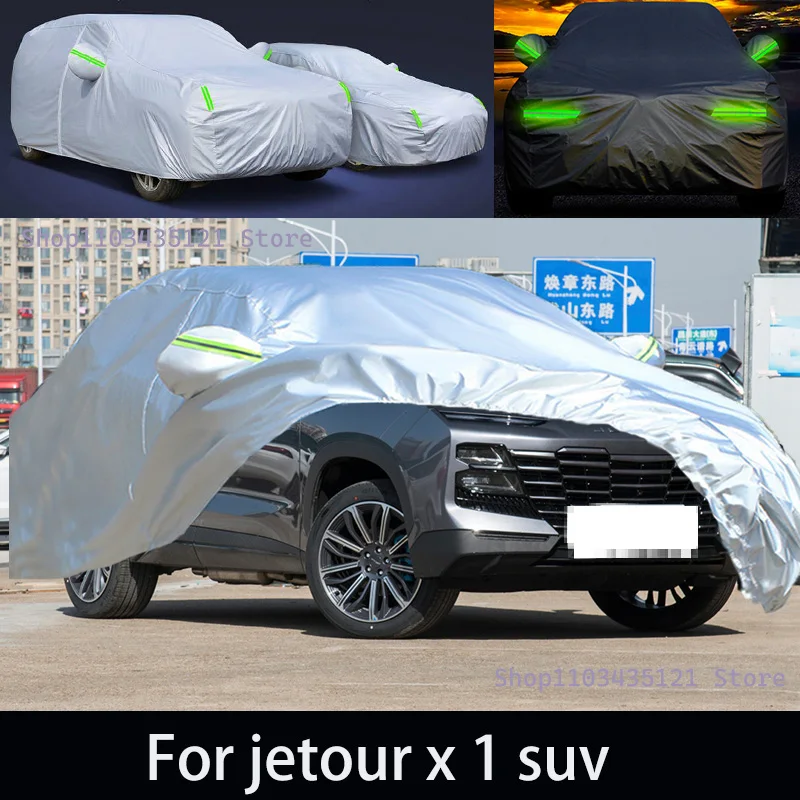 

For jetour x 1 suv Outdoor Protection Full Car Covers Snow Cover Sunshade Waterproof Dustproof Exterior Car accessories