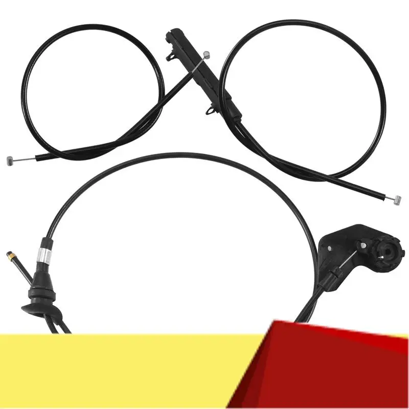 

3PCS Engine Bowden Cable Hood Release Wire For-BMW E39 525I 530I 51238176595 51238190754 51238176596-M53K