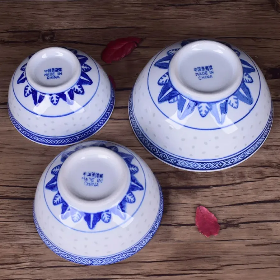 Blue and White Porcelain Dragon Pattern Rice Bowl Ceramic Under Glaze Jingdezhen Soup Noodle Bowl Creative Fruit Bowl Tableware