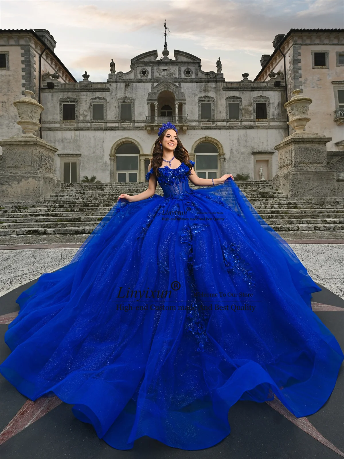 

Платье для квинсеаньеры с аппликациями из кружева, бальное платье с 3D цветами, нарядное платье для 16-летия, мексиканское платье на заказ, Vestido De 15 XV Anos