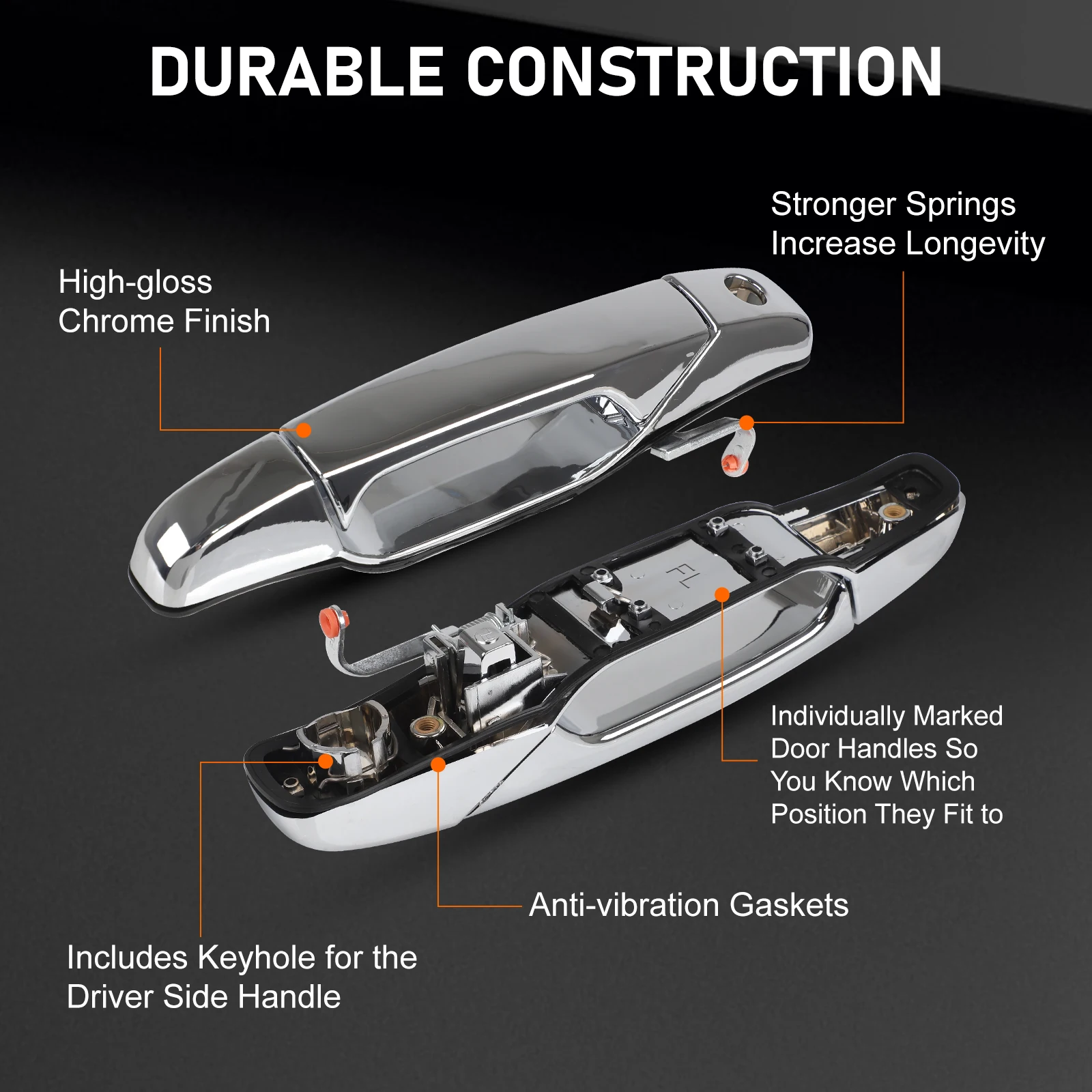 Maniglia della portiera dell'auto per 2007-2013 Chevy Tahoe GMC Yukon Sierra Denali anteriore posteriore 22738722 22738721 25960526 25960525 15915150