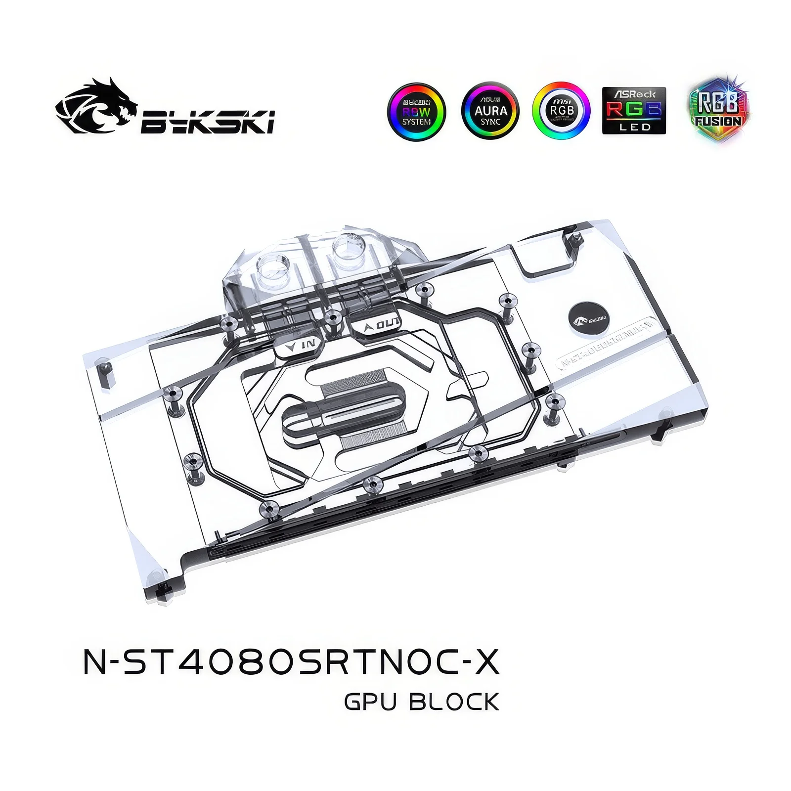 bloco gpu de resfriamento de agua bykski para zotac rtx 4080 super16g trinity oc n st4080srtnoc x 01