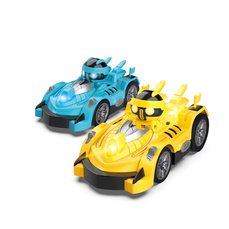 子供のためのラジコンカーのおもちゃ,2プレーヤーの車のおもちゃ,障害物,音楽,光,感覚玩具,衝突防止,子供のロボット,2.4g