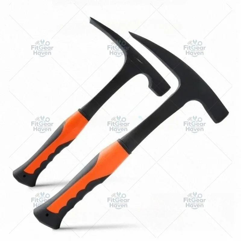 Multifunctional Geological Rock Pick Hammer High Carbon Steel Pointed Tip Mine Survey Hand Tool