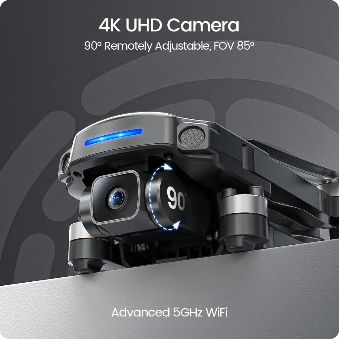 GPS Drone with 4K UHD Camera for Adults Beginner; HS360S 249g Foldable FPV RC Quadcopter with 10000 Feet Control Range