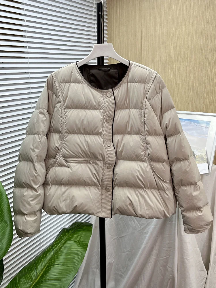 

Lightweight down Cotton Jaet Women's ort Simple Design Winter Loose Slimming Versatile Outerwear Faionable Commute Sle