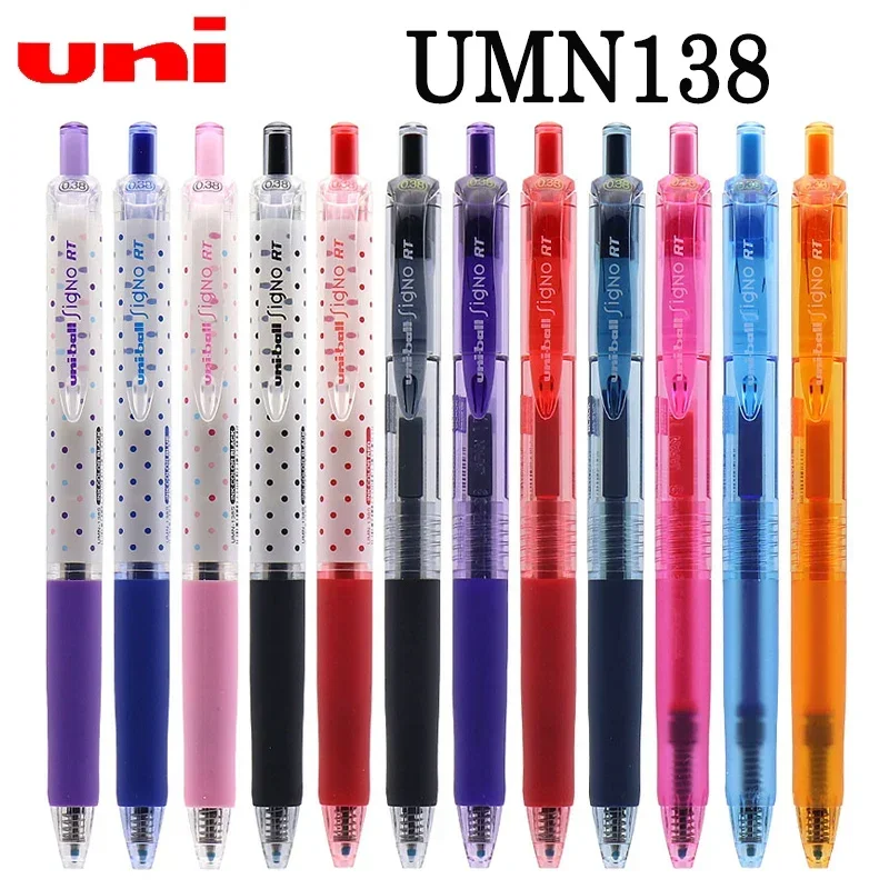 

1pc UNI Press Style Gel Pen Uni-ball Signo RT UMN-138 Ultra Fine 0.38mm Automatic/Retractable Color Pen Black/Blue/Red/Navy Blue