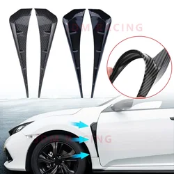 2 Pcs Universal Car Fender Side Vents ABS Spoiler Fender Decorative Stickers Car Side Fender Vent Air Wing Cover Trim Accessorie