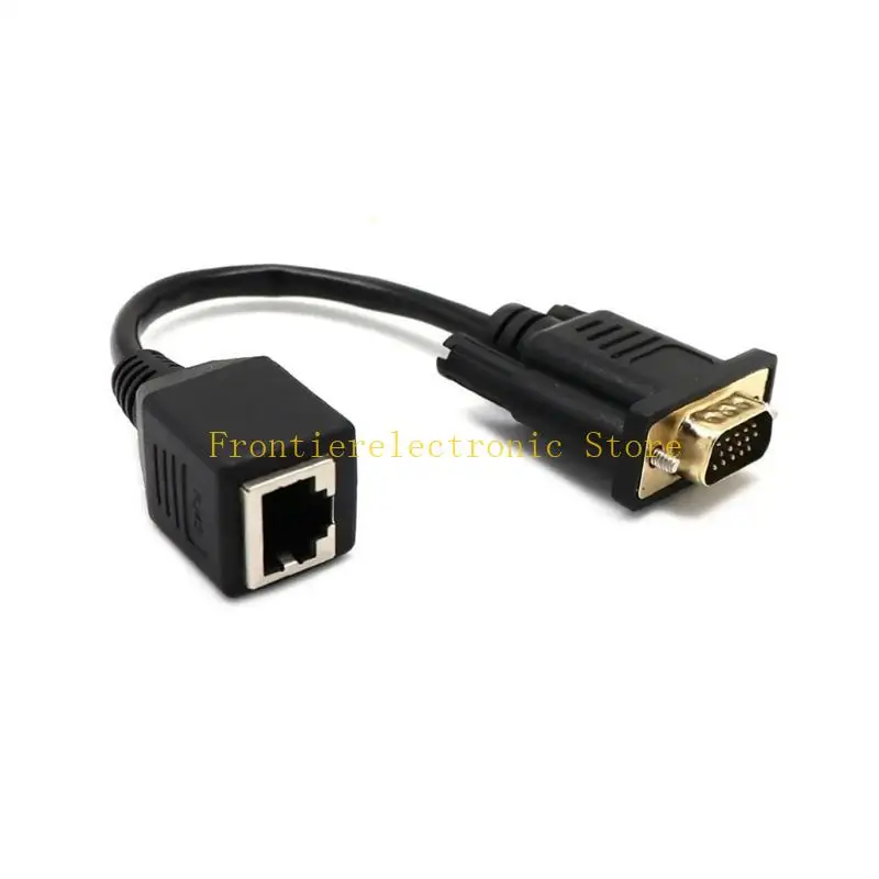 G8DB 15cm VGA to RJ45 Adapters Cable Extender Wire VGA Over Long Distances