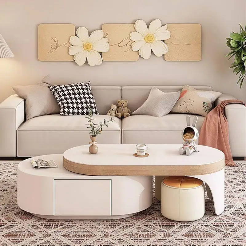 Coffee Table With Drawers Luxury Oval Nordic Style Coffee Table  Home Furniture