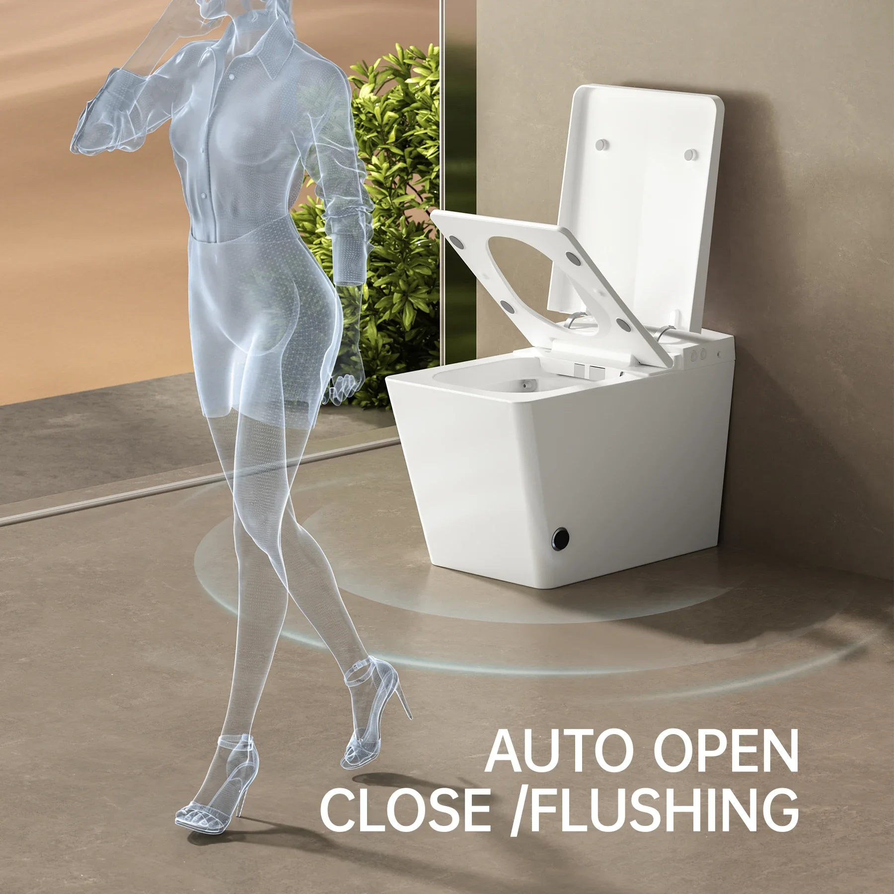Smart Wc Toilet Automatic Flush Sensor Bathroom Bidet Smart Toilet Watermark Floor-Mounted Ceramic Advanced Seat Heating