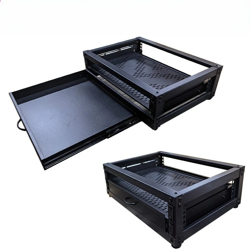 19-inch Rack Sliding Shelf Telescopic Tray Server Room Keyboard Storage Rack 1U Drawer Mouse Extendable Divider
