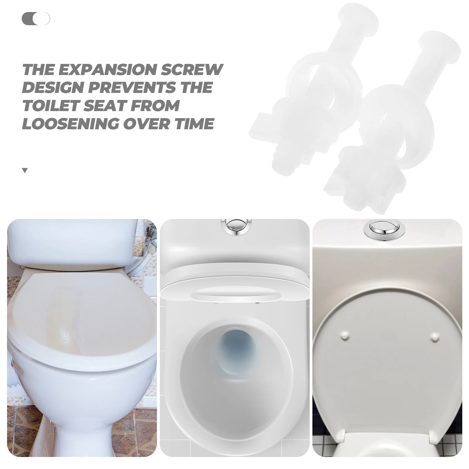 

2 Pcs Toilet Seat Accessories Washers Bolts and Potty for Parts Replacement Screws Fittings Fixtures
