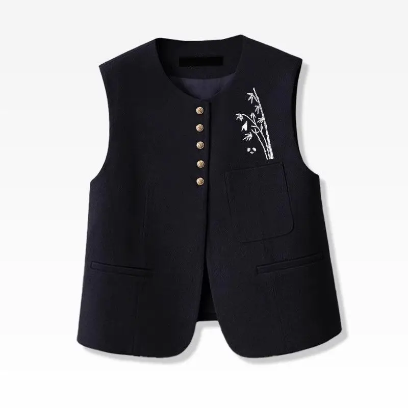 

Stacked embroidered suit vest jacket women's 2026 spring and autumn new Korean version versatile high temperament vest vest tide