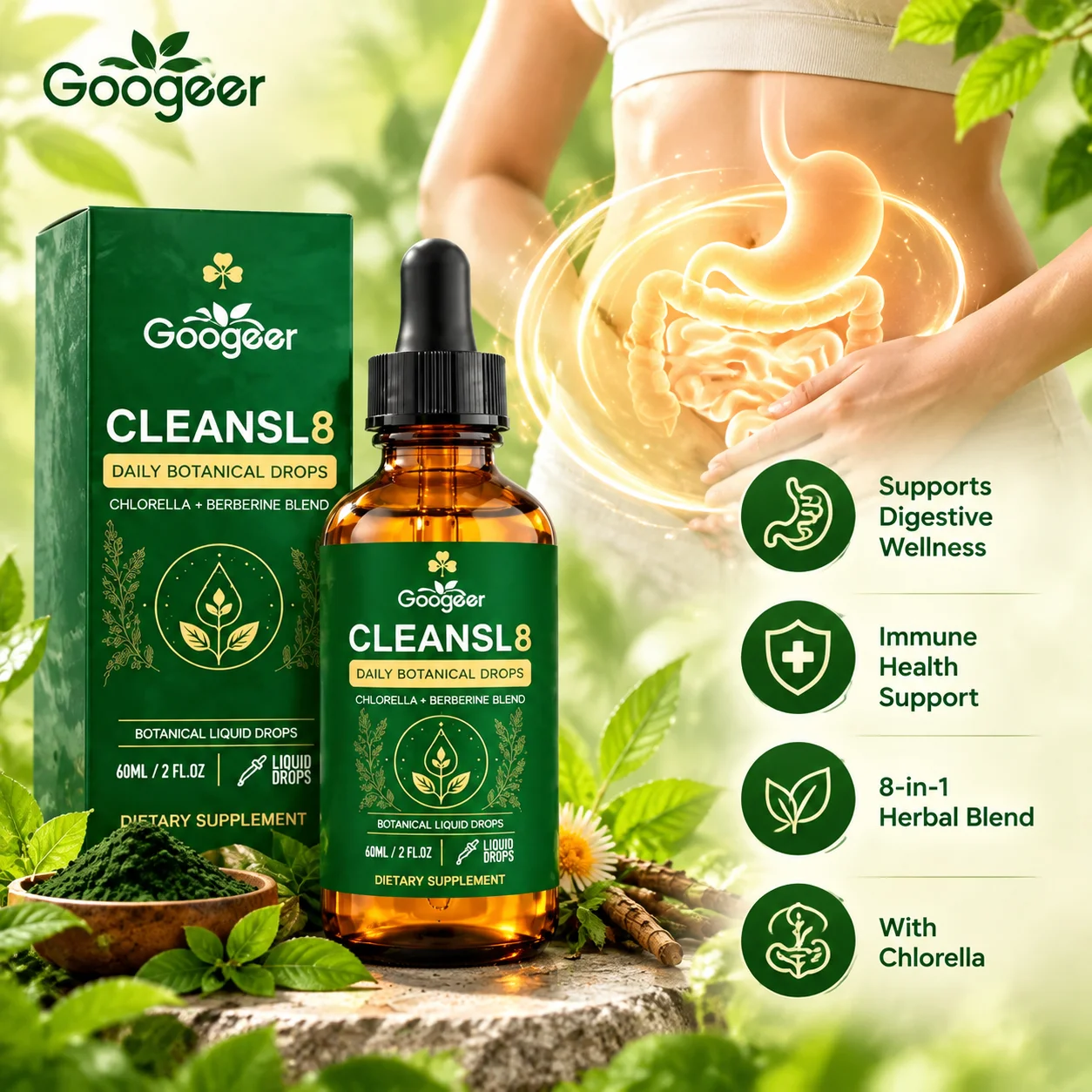 Herbal And Wellness Products - قطرات سائلة نباتية من CLEANSL8 -