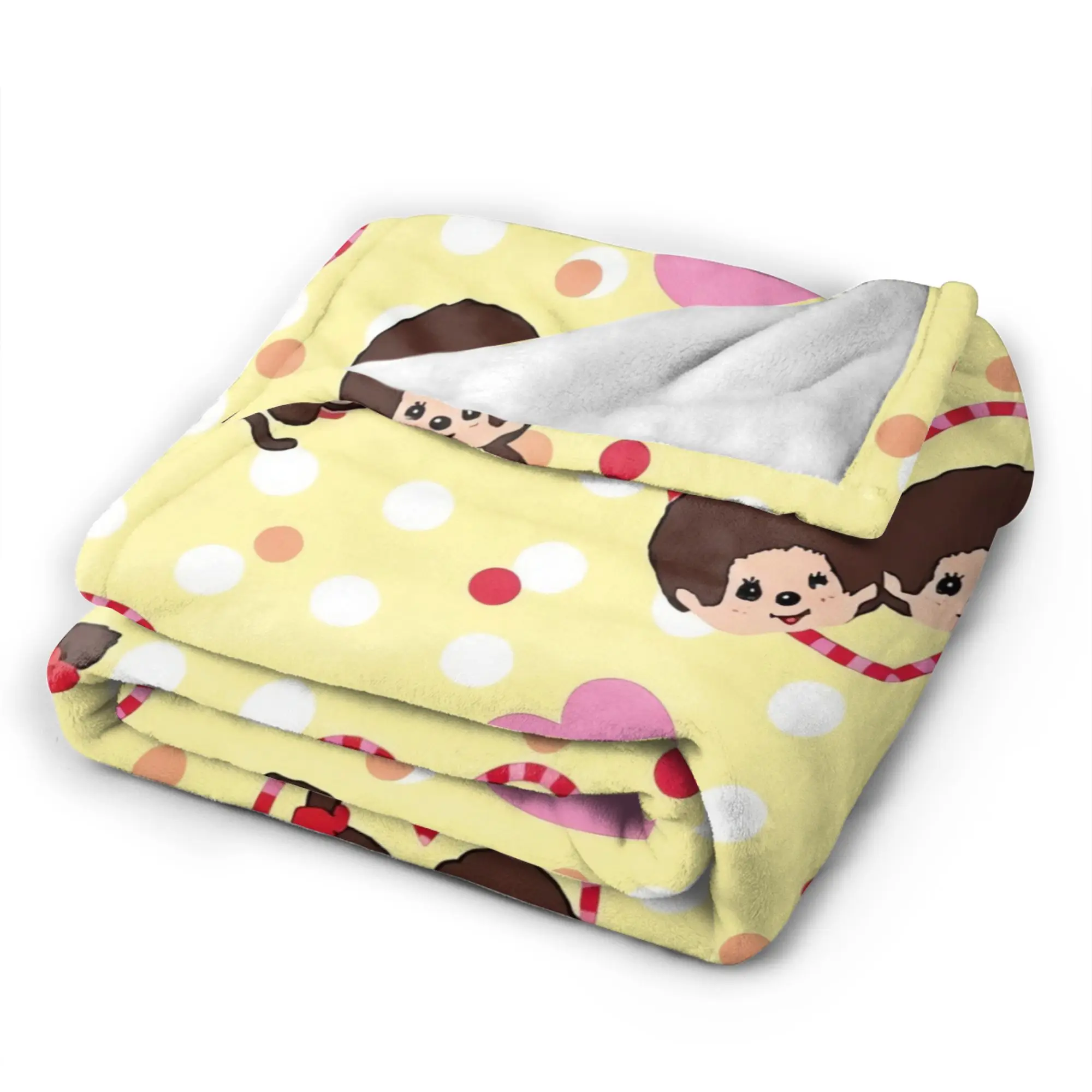 Pumpkin Star Blankets Quality Soft M-Monchhichis Throw Blanket Winter Boy Girl Couch Chair Sofa Bed Street Trend Bedspread