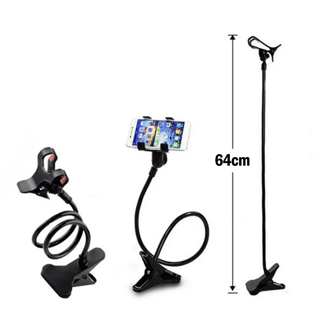 Mobile Phone Holder Universal Smartphone Clamp 64cm Claw Clip Flexible Rod Articulate Support Bracket 360° Adjustable Lazy Stand