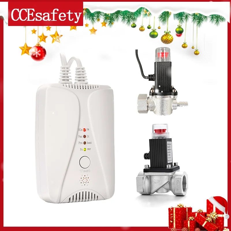 Detector de Gas HD2000 con válvula, Detector de Gas GLP, Detector de fugas de Gas Natural para el hogar, cocina, botella de Gas propano, metano CH4