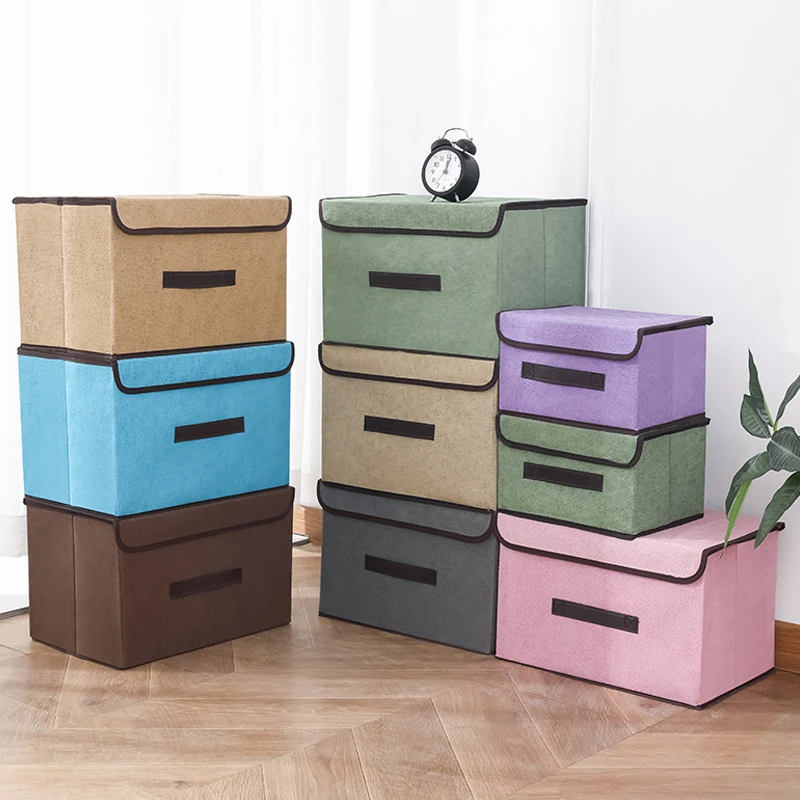 Household Fabric Storage Box Foldable Clothing Storage Box Household Non-woven Dustproof Storage Box