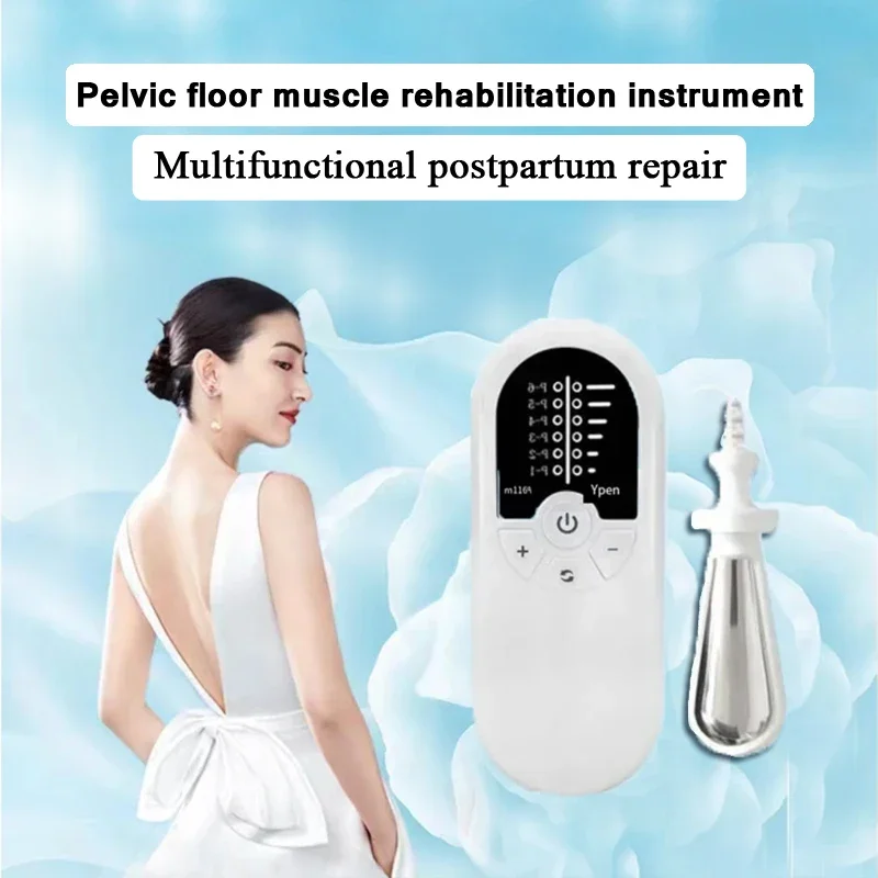 Electric Pelvic Muscle Exerciser with 8 Electrode Patches for Pelvic Floor Repair Daily Use Urinary Leakage Prevention