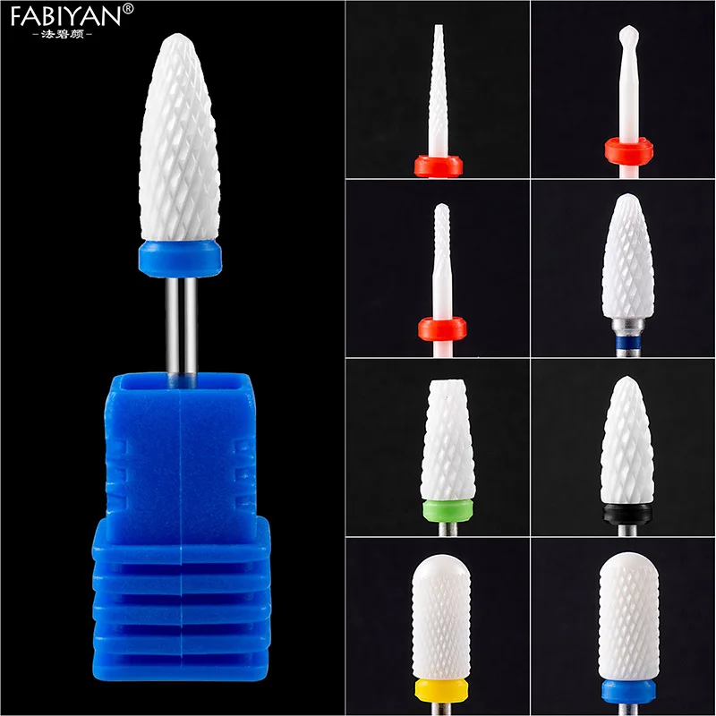 Ceramic Nail Drill Bits Grinding Bits  Milling Cutter Pedicure Nail Files Buffer Dead Skin Clean Accessories