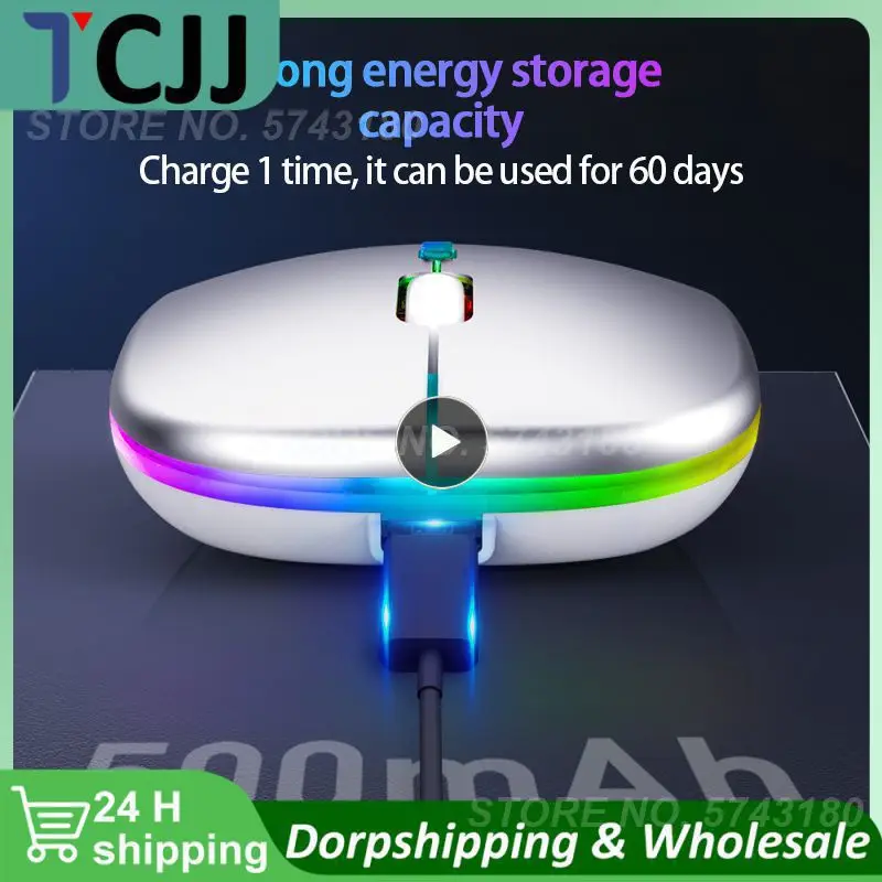 Rechargeable Optical Wireless Mouse Slient Button Ultra Thin Mini Optical Ultrathin USB 2.4G Mice for Computer Laptop Computer