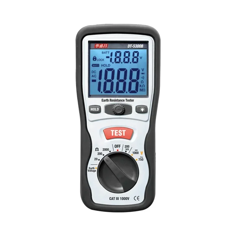 DT-5300B Digital Insulation Resistance Tester Megohmmeter Grounding Resistance Meter AC/DC Current and Voltage Tester