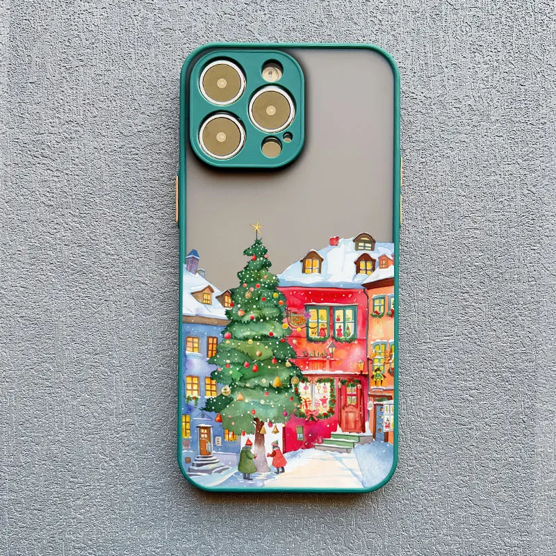 Ins Cartoon-Weihnachtsstil-Telefonhülle für iPhone 17 16 Pro Max 15 14 13 12 11 Pro Max XR XS X 16 Plus Straßenbild-Telefonabdeckungen – Detail 8