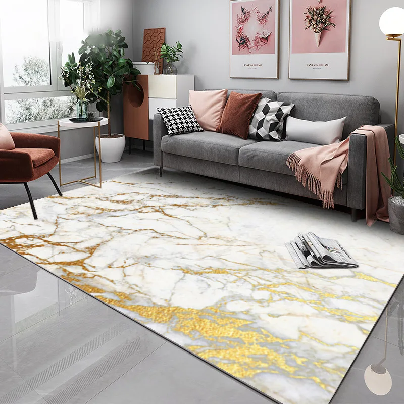 Modern Light Luxury Living Room Decoration Large Area Carpet Lounge Rug Abstract Rugs for Bedroom Non-slip Washable Floor Mat image 4