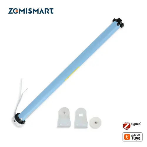 Imagen 1 del producto Zemismart-Motor de sombra enrollable Zigbee con batería para tubo de 37 y 38mm, funciona con la aplicación Tuya y Smart Life, Control Alexa y Google Home