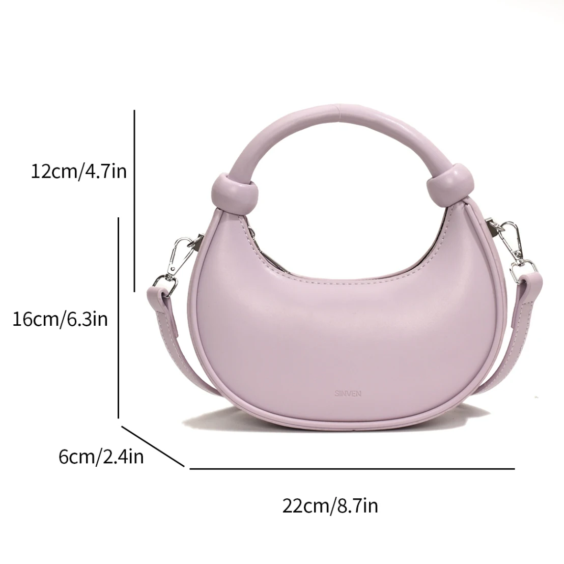 Fashion Hobo Bag For Women 2024 New Designer Half Moon Handbag Black Soft Leather Clutch Bag Purse Small Shoulder Crossbody Bags