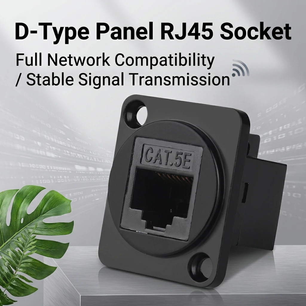 

Metal D Type Module RJ45 CAT6 CAT6A Type C HDMI Jack Socket Through Network Panel Mounting Electronic Connector PCB Board