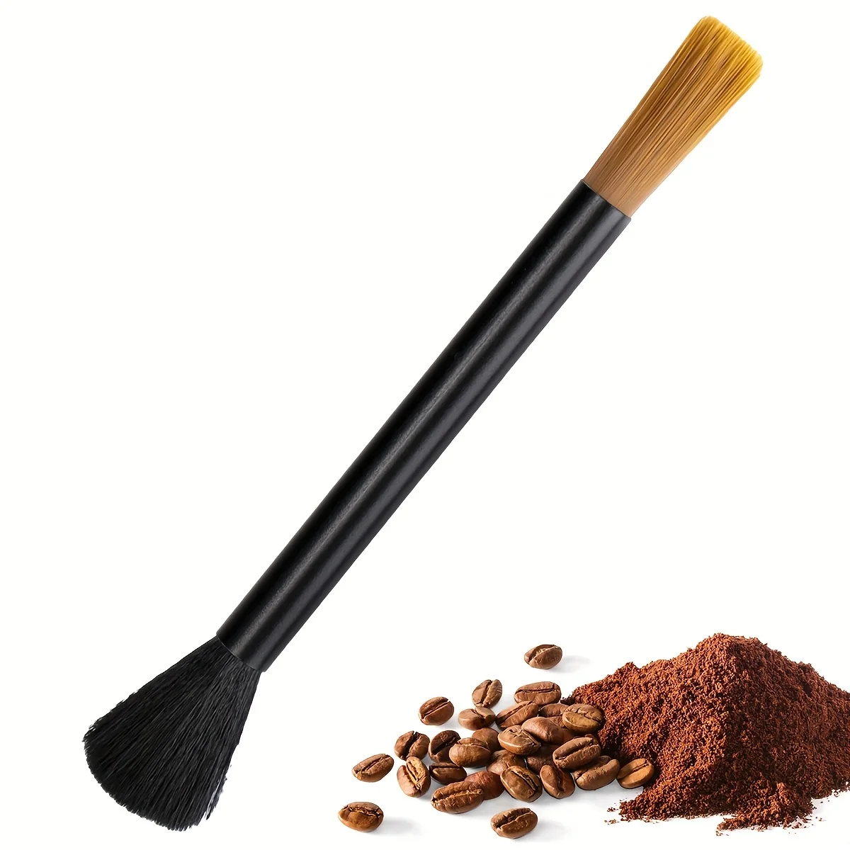 1pc Dual Head Coffee Grinder Cleaning Brush, Dusting Espresso Brush Tool, Ideal for Baristas and Kitchen Barista tools