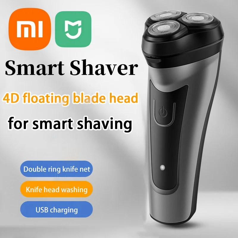 Xiaomi Three Head Shaver Rechargeable Washable Shaver Electric Beard Shaver Portable Shaver Suitable for Car Men Gift