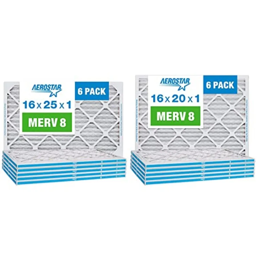 

Pleated Air Filter Bundle - 16x25x1 6 Pack and 16x20x1 (6 Pack)