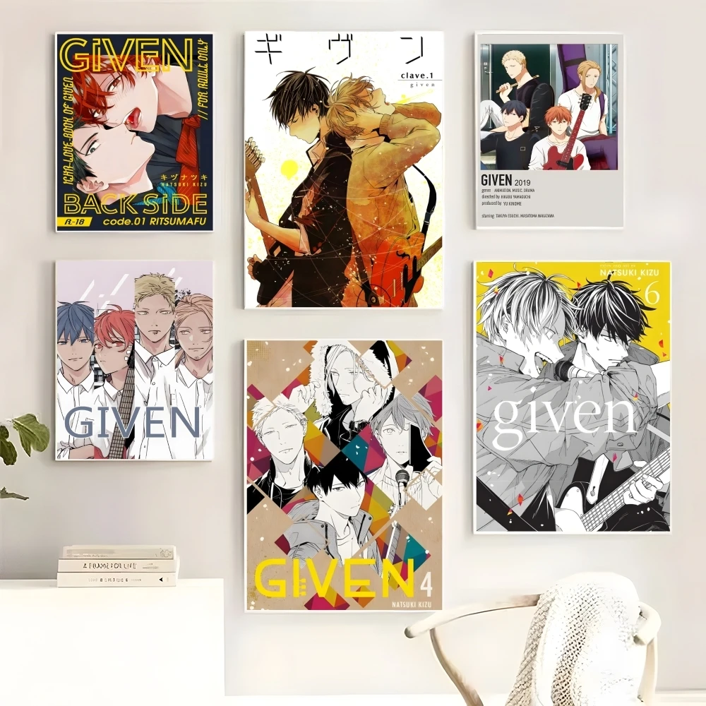 Anime G-given Poster Ideal Self-Adhesive Stickers for Office