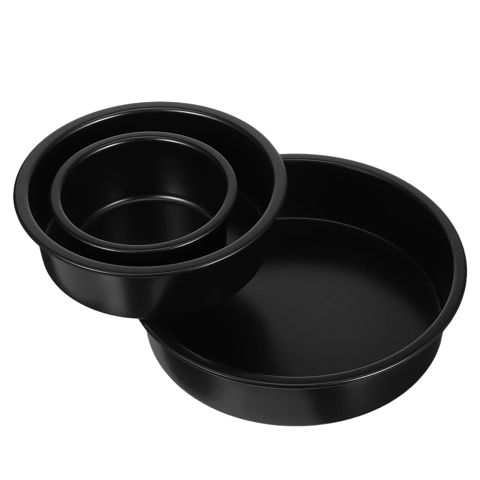 

3pcs Nonstick Round Cake Pan 4/6/8 Inch Carbon Steel Baking Mold For Chiffon Cheesecake Mousse Tart Dessert Oven-Safe Nesting