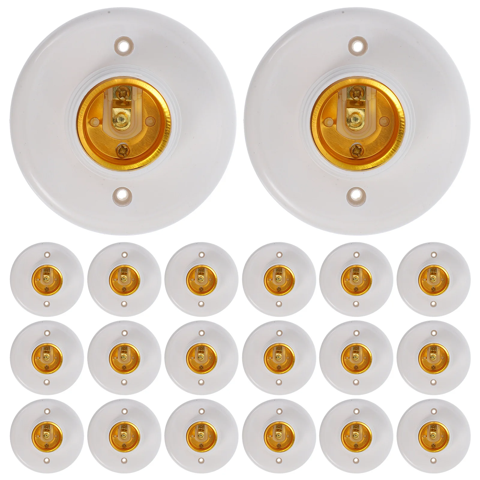 

20Pcs E27 Lamp Base Thickened Holder Easy Install Ceiling Fixtures Table Lamps Long Lifespan Bright Illumination