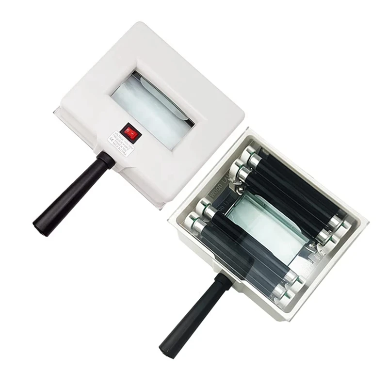 Analyseur de peau, lampe en bois, analyseur de peau, analyseur d'agrandissement Portable, lampe en bois avec tissu d'abat-jour pour tester la peau, prise américaine