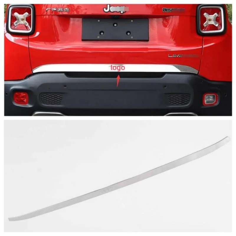 Accessories Rear Trunk Lid Cover Tailgate Trim Door Handle Molding Boot Garnish Bezel Cover For Jeep Renegade 2015-2018-2020