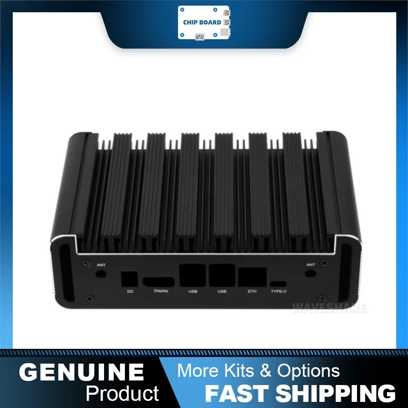 Waveshare Jetson Orin Aluminum Cooling Enclosure Kit with Power Switch for Nano NX AI Module