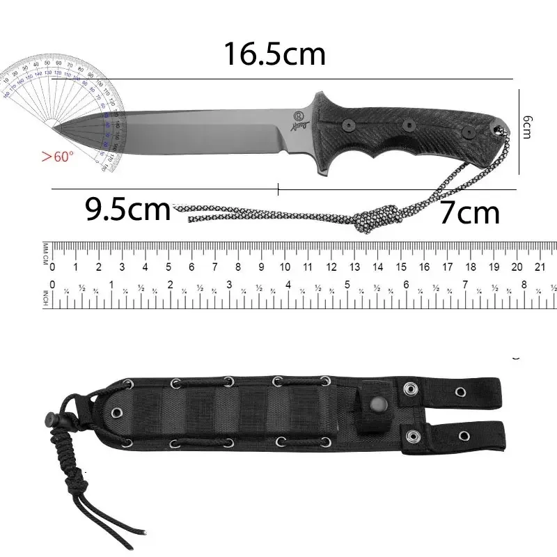 US Chris Reeve Green Flat Cap High Hardness Outdoor Straight Knife Camping Survival Fruit Knife
