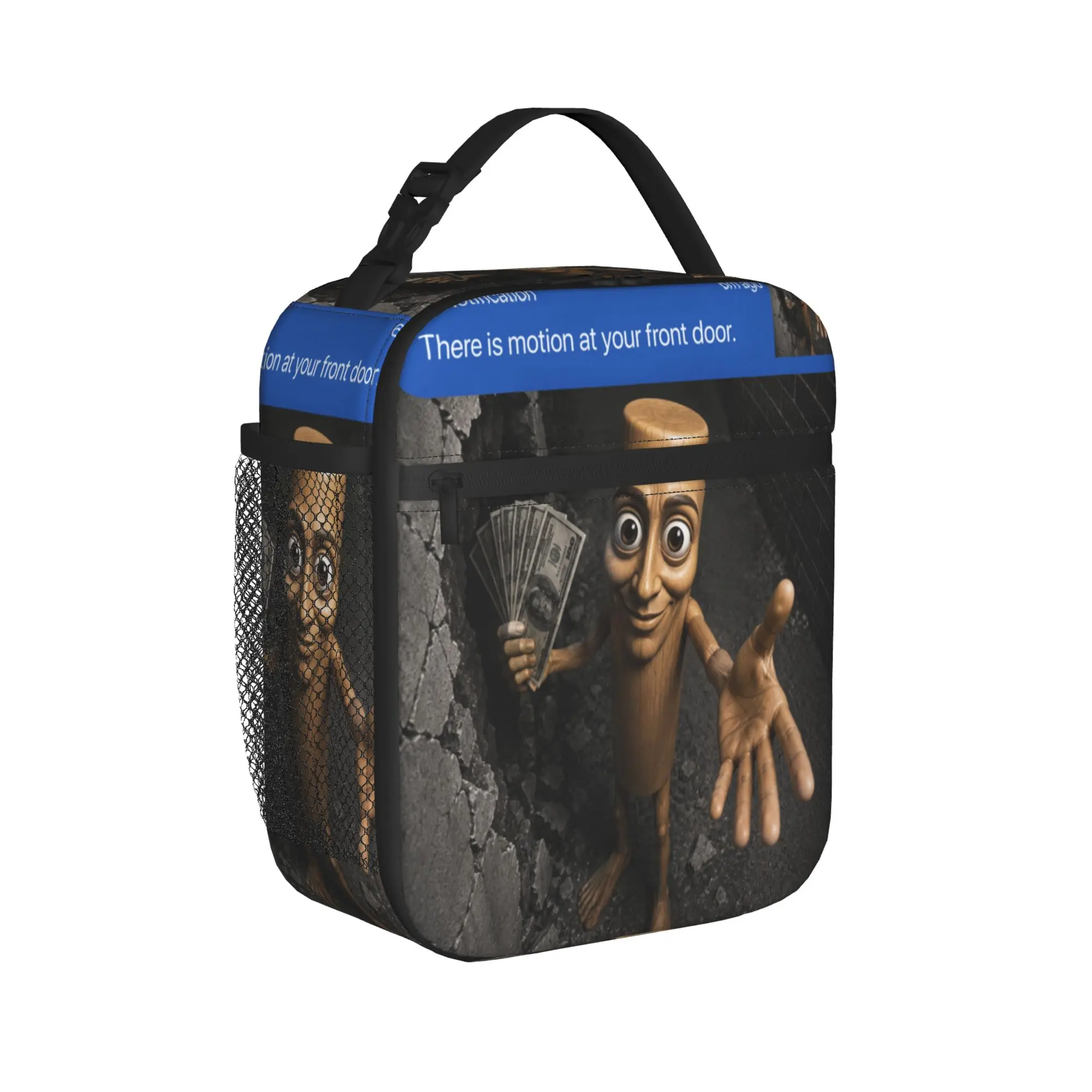 There is Motion at Your Front Tung Tung Tung Sahur Meme Lunch Bag For Adult Graphic Lunch Box Casual Outdoor Picnic Cooler Bag