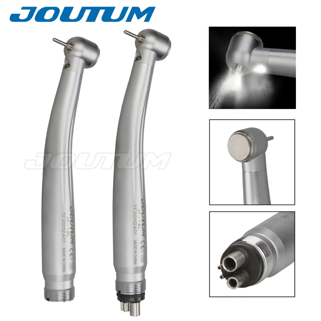 Dental High Speed Handpiece LED Self-Power E-generator Fiber Optic Push Button Air Turbine Cartridge Rotor 2/4holes