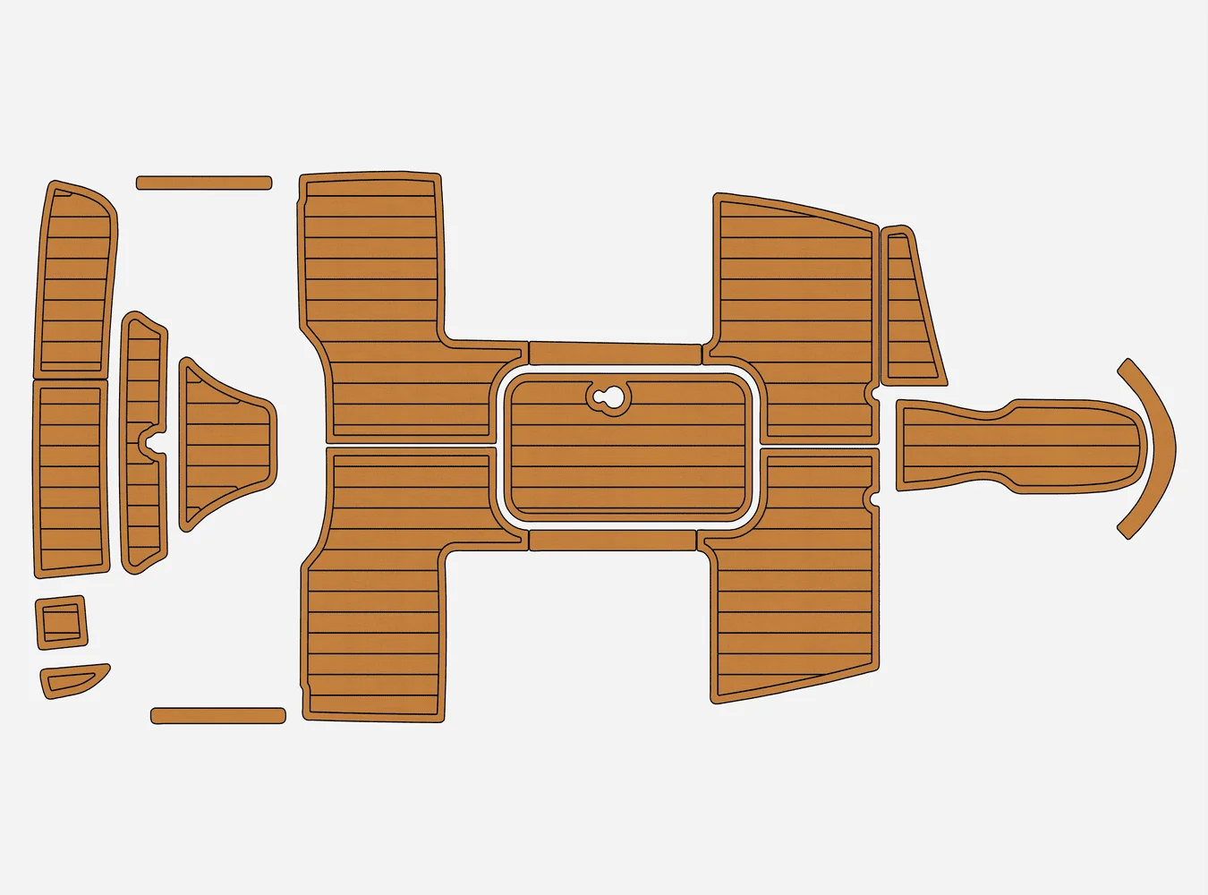 

2003-2005 Bayliner 175 BR 1/4" 6mm EVA foam Non-Slip PVC Teak Decking marine seadek Mat aqua carpet Marine Floor