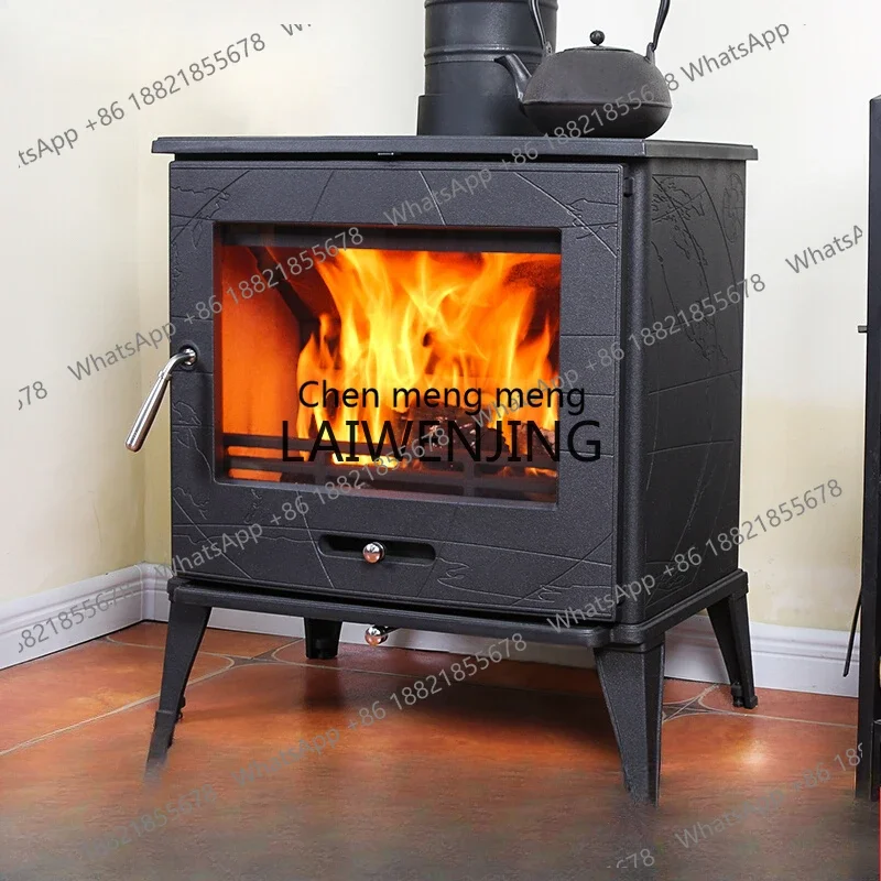 A55 retro fireplace wood burning cast iron heating home villa wood burning stove