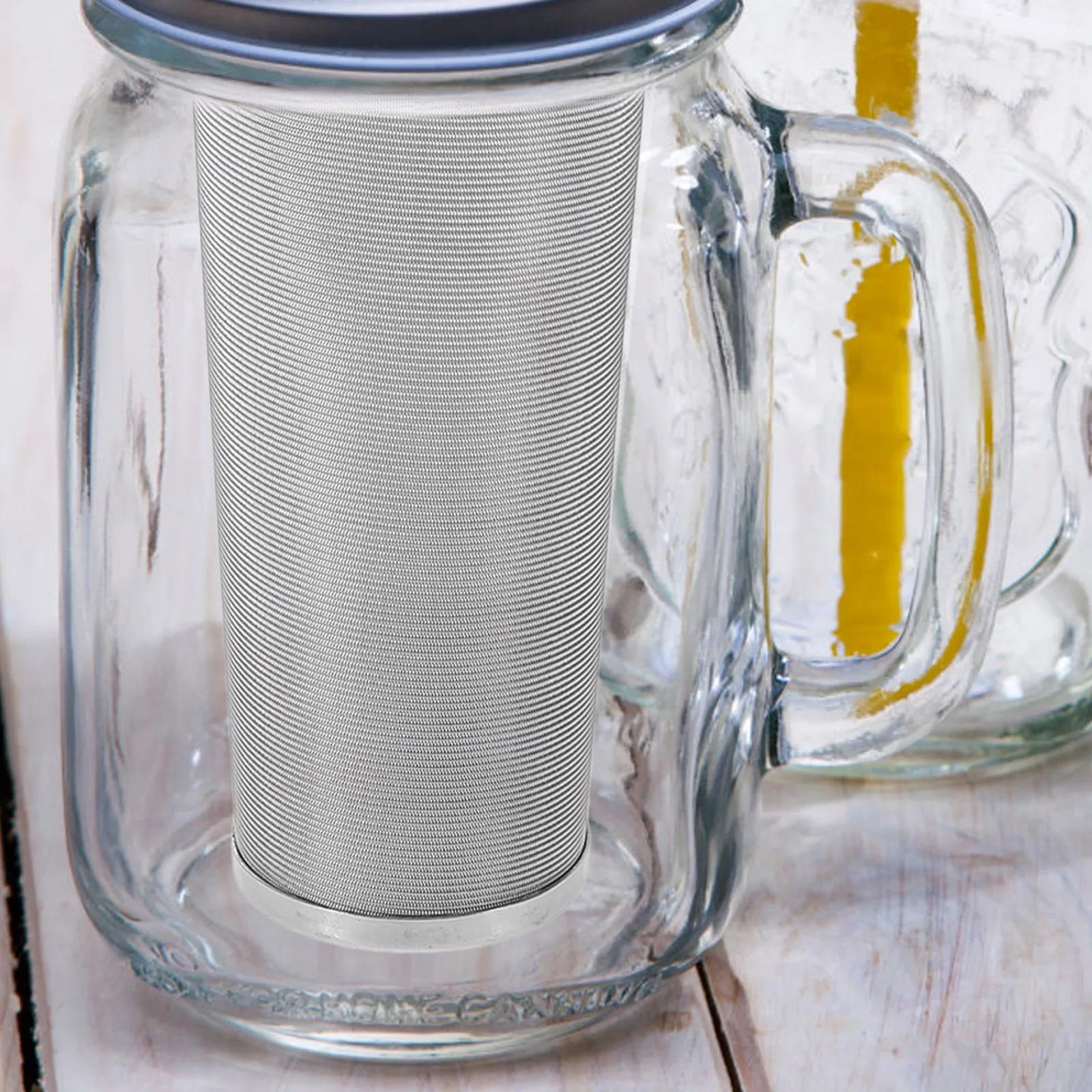 

Cold Brew Coffee Filter Stainless Steel Fine Mesh Mason Jar Compatible Reusable Coffee Infuser for Home Use Smooth Flavor