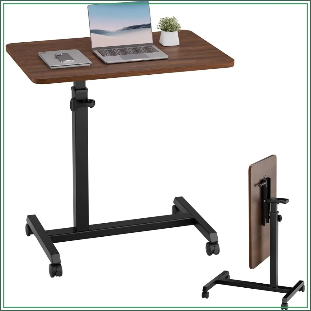 24 Inches Standing Desk Foldable, Mobile, Adjustable Height, Lockable Casters