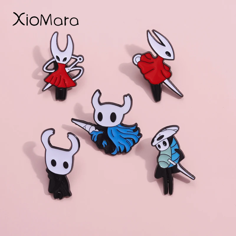 Action Adventure Game Monster Enamel Pin Hollow Knight Metal Brooches Lapel Badges Funny Jewelry Gift For Player Character