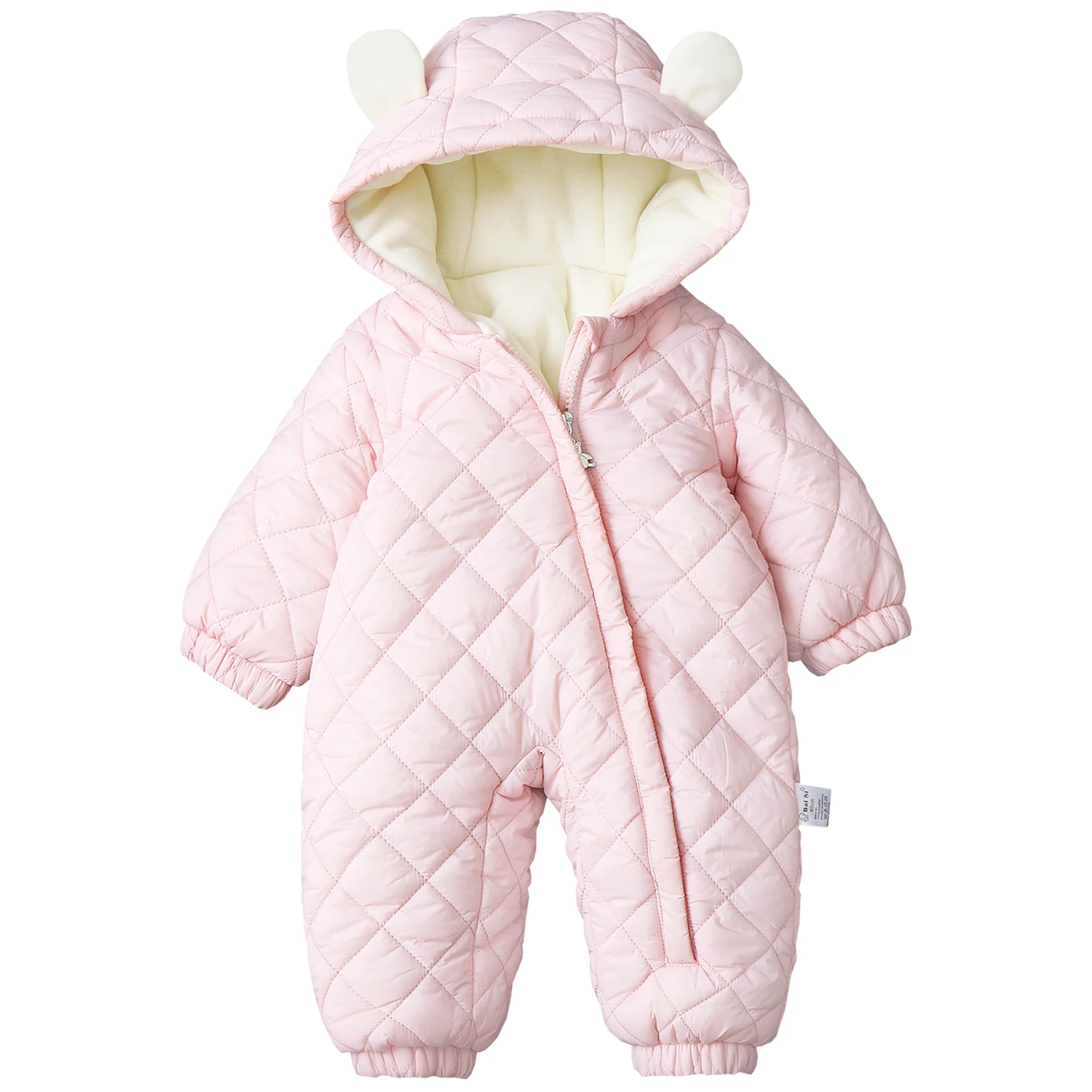 Ear Hood Babies Warm Rompers Velvet Toddler Girls Boys Jumpsuits Windproof Infant Snowsuits Children's Ski Overalls 0-24M